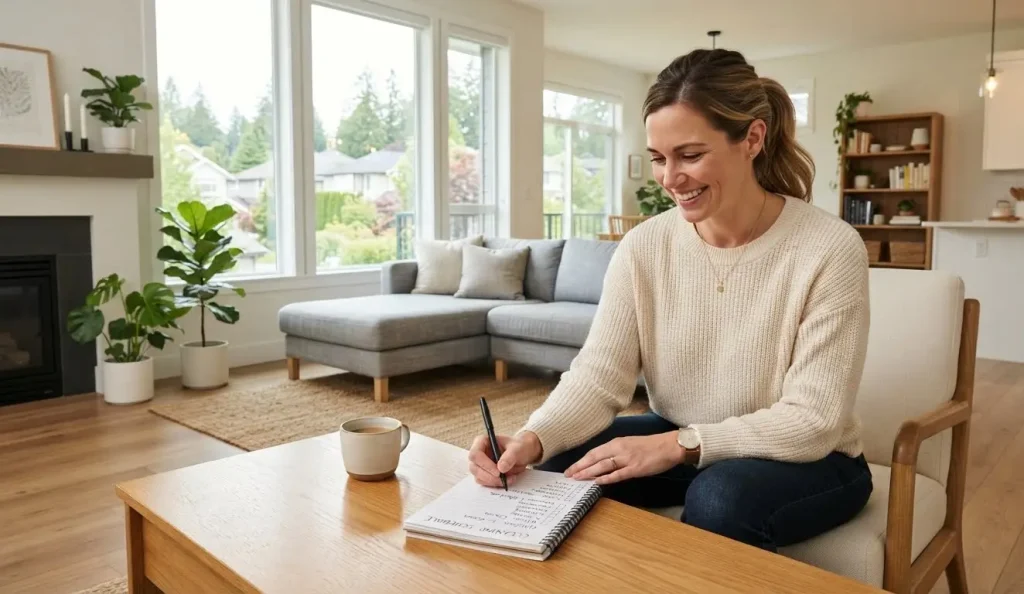 Langley BC homeowner planning how often to deep clean home with schedule