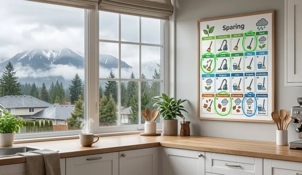 how often should you deep clean your home-Langley BC seasonal deep clean calendar